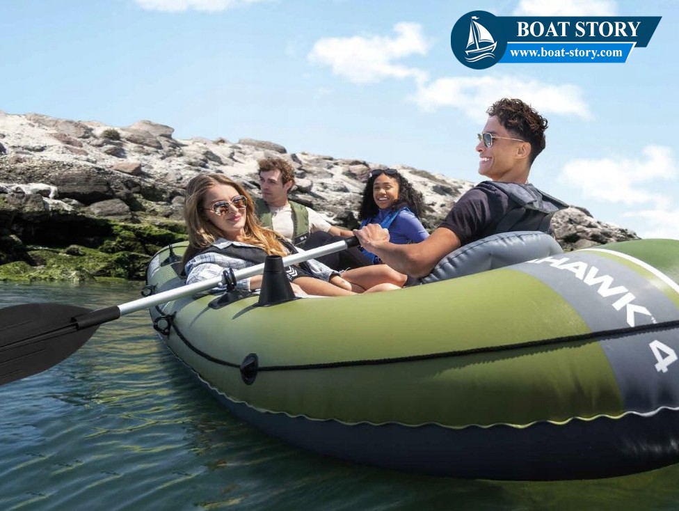 เรือยาง INTEX รุ่น SEAHAWK 4 นั่งได้ 4 ท่าน  อุปกรณ์ครบพร้อมปั๊มสูบลม_4